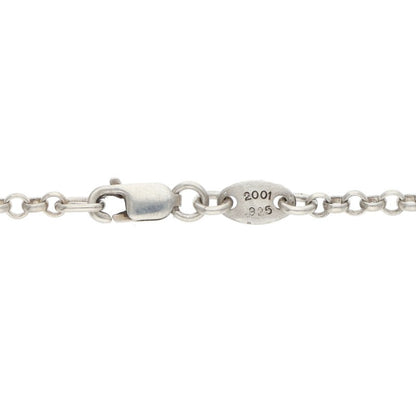 Chrome Hearts 925 Silver Roll Chain Necklace Size 18INCH