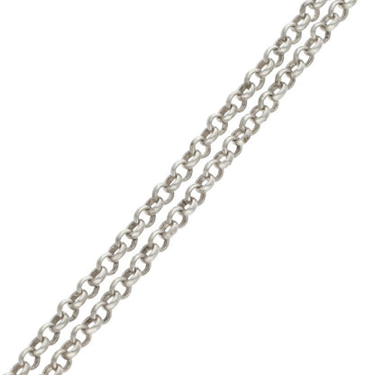 Chrome Hearts 925 Silver Roll Chain Necklace Size 18INCH