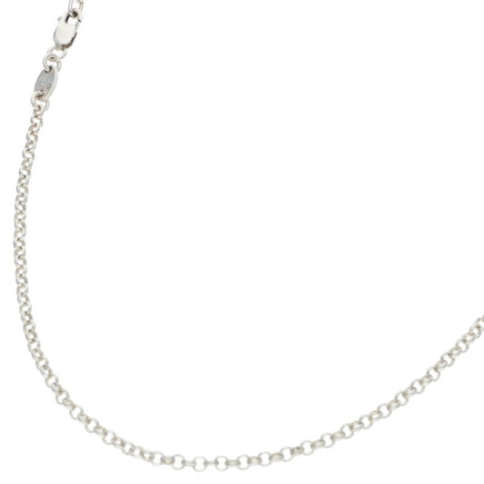 Chrome Hearts 925 Silver Roll Chain Necklace Size 18INCH