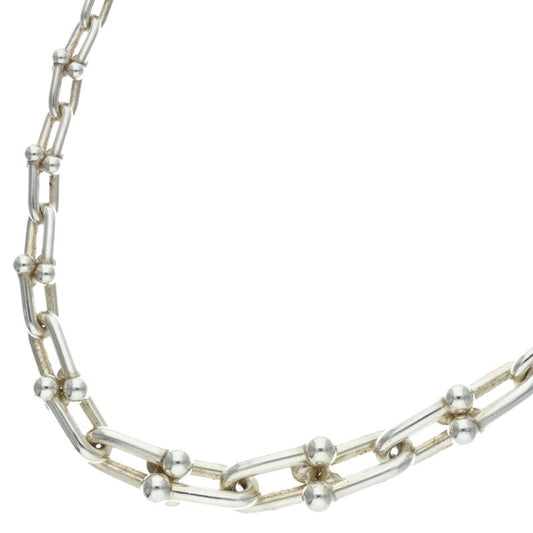 TIFFANY&Co. HardWear Graduated Silver Necklace Size 18INCH