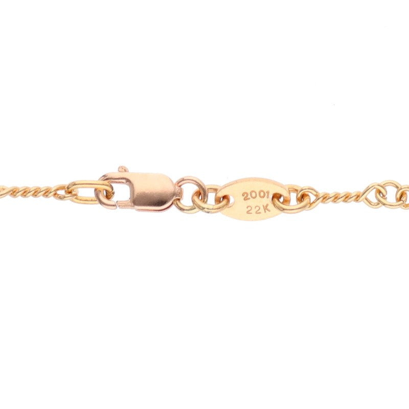 Chrome Hearts 22K T18 Twist Chain Gold Necklace Size 18INCH