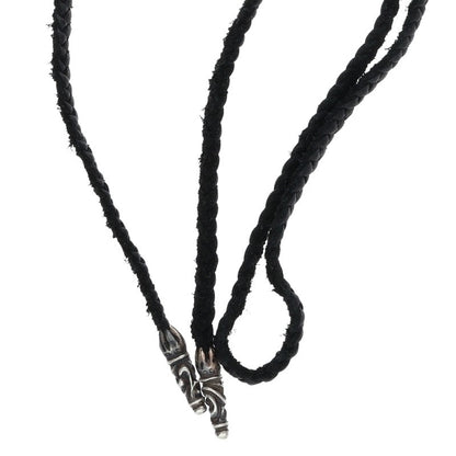 Chrome Hearts Scroll Leather Silver Necklace Size ONE SIZE