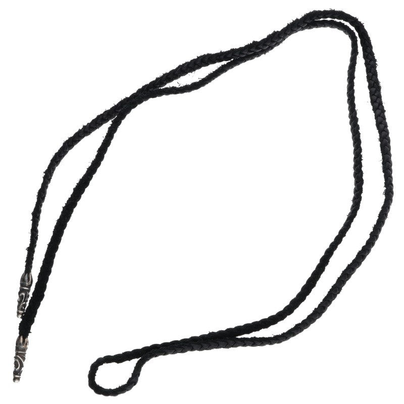 Chrome Hearts Scroll Leather Silver Necklace Size ONE SIZE