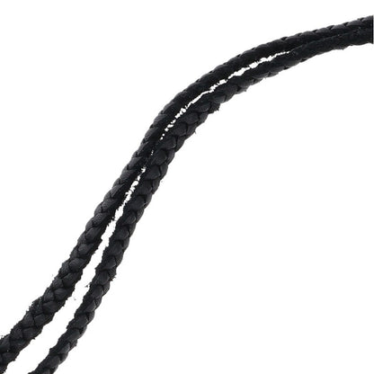 Chrome Hearts Scroll Leather Silver Necklace Size ONE SIZE
