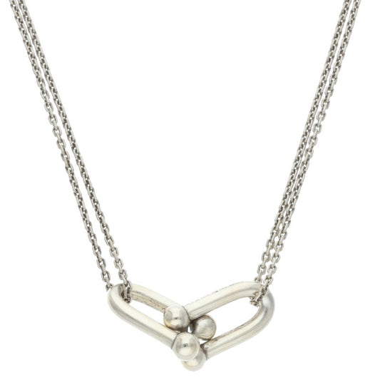 TIFFANY&Co. HardWear Double Link Silver Necklace Size 16INCH