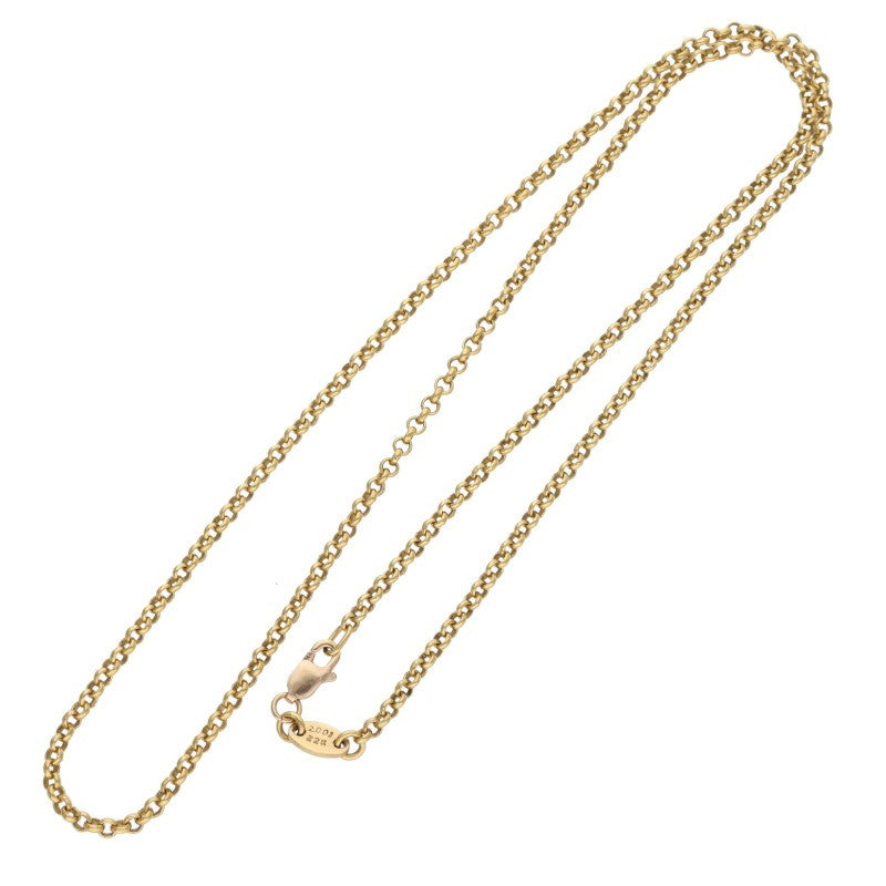 Chrome Hearts 22K R18 Roll Chain Gold Necklace Size 18INCH