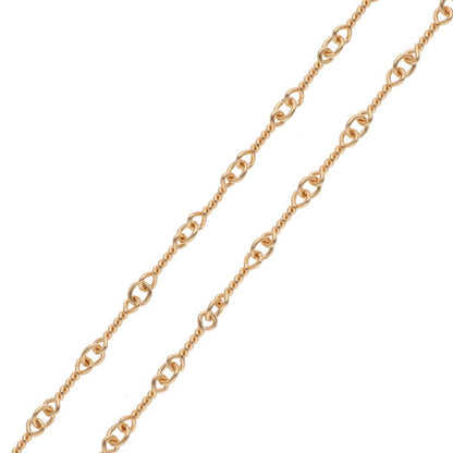 Chrome Hearts 22K Twist Chain Gold Necklace Size 18INCH