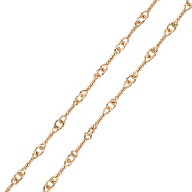 Chrome Hearts 22K Twist Chain Gold Necklace Size 18INCH