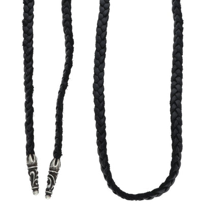 Chrome Hearts Scroll Leather Braid Necklace Size ONE SIZE
