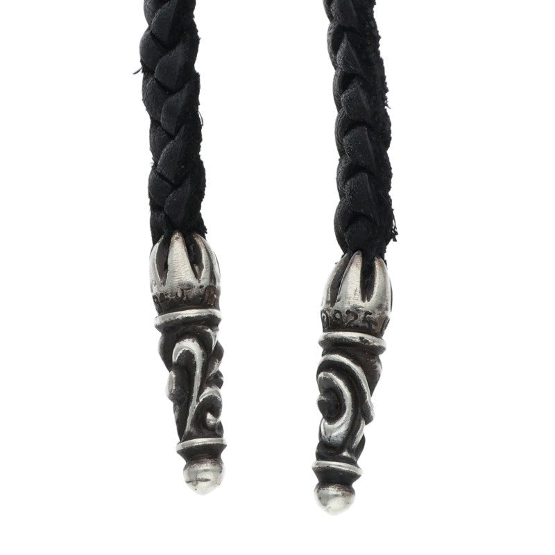 Chrome Hearts Scroll Leather Braid Necklace Size ONE SIZE