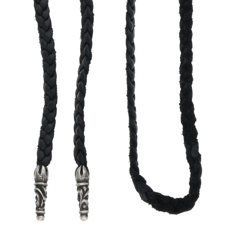 Chrome Hearts Scroll Leather Braid Necklace Size ONE Multi