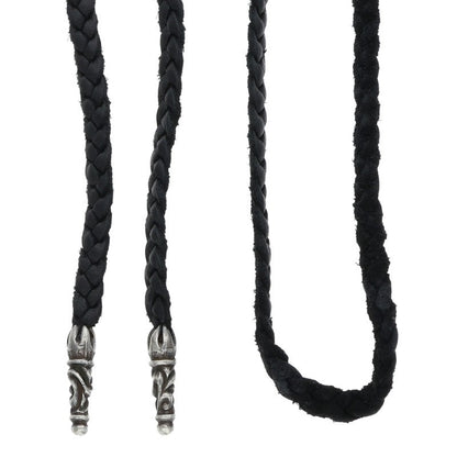 Chrome Hearts Scroll Leather Braid Necklace Size ONE Multi