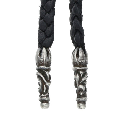 Chrome Hearts Scroll Leather Braid Necklace Size ONE Multi