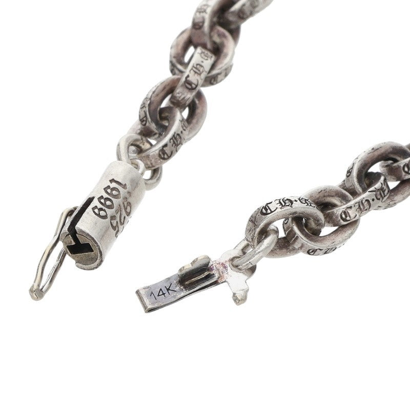 Chrome Hearts Paper Chain Silver Necklace Size 20INCH