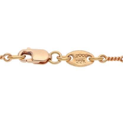 Chrome Hearts 22K Twist Chain Gold Necklace Size 24INCH
