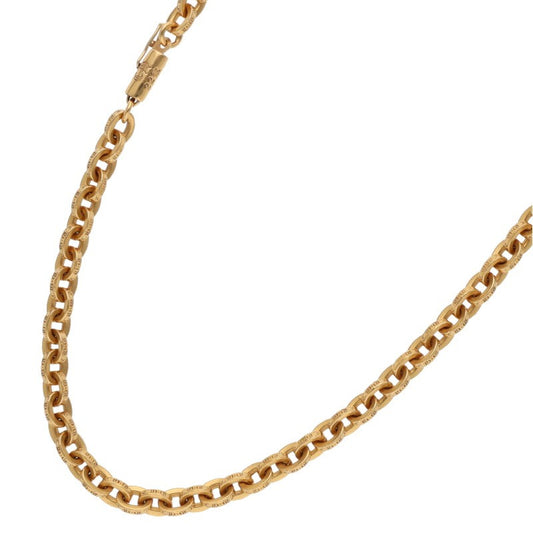 Chrome Hearts 22K Paper Chain Gold Necklace Size 20INCH