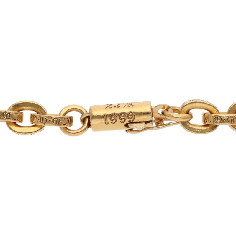 Chrome Hearts 22K Paper Chain Gold Necklace Size 20INCH