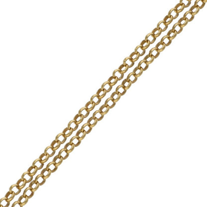 Chrome Hearts 22K Roll Chain Gold Necklace Size 18INCH