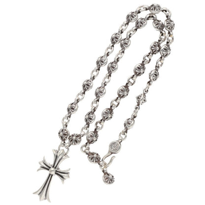 Chrome Hearts Cross Ball Chain Silver Necklace Size 20INCH