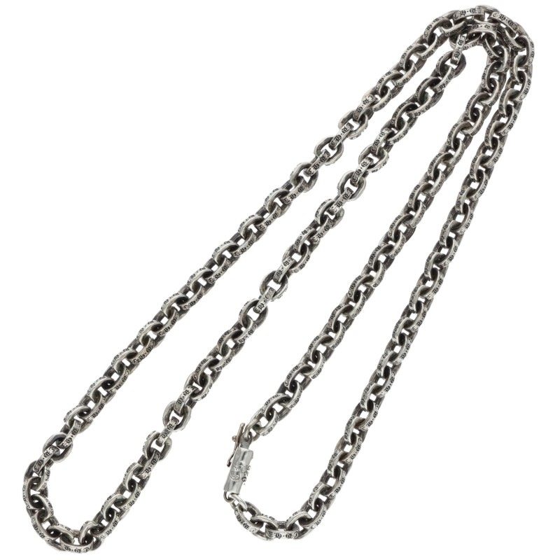 Chrome Hearts Paper Chain Silver Necklace Size 20INCH