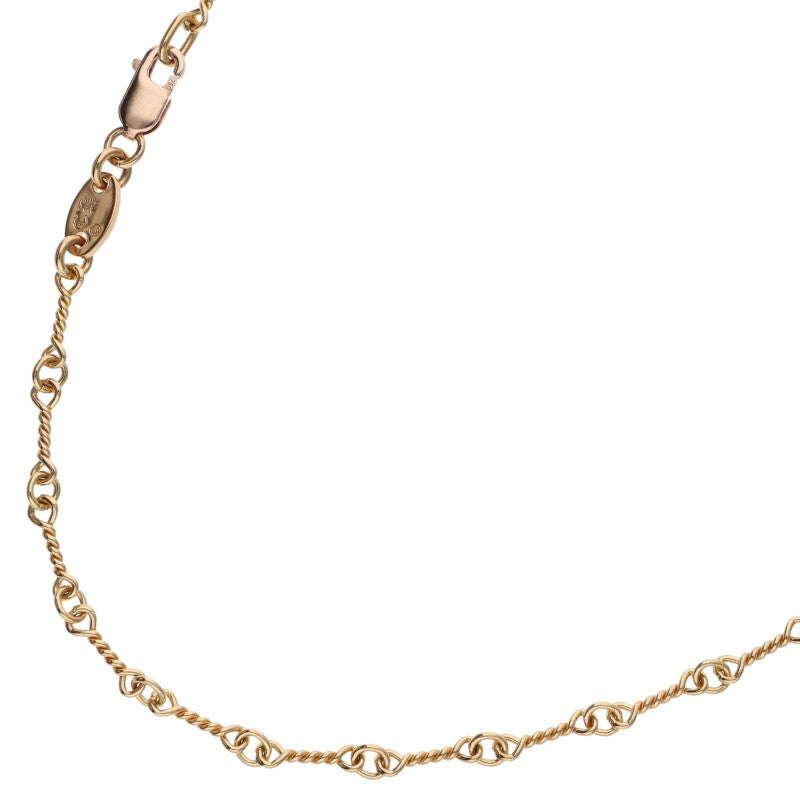 Chrome Hearts 22K Twist Chain Gold Necklace Size 18INCH