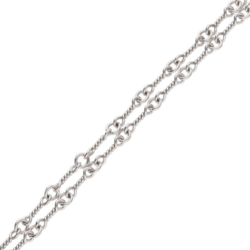 Chrome Hearts 18K White Gold Chain Necklace Size 18INCH