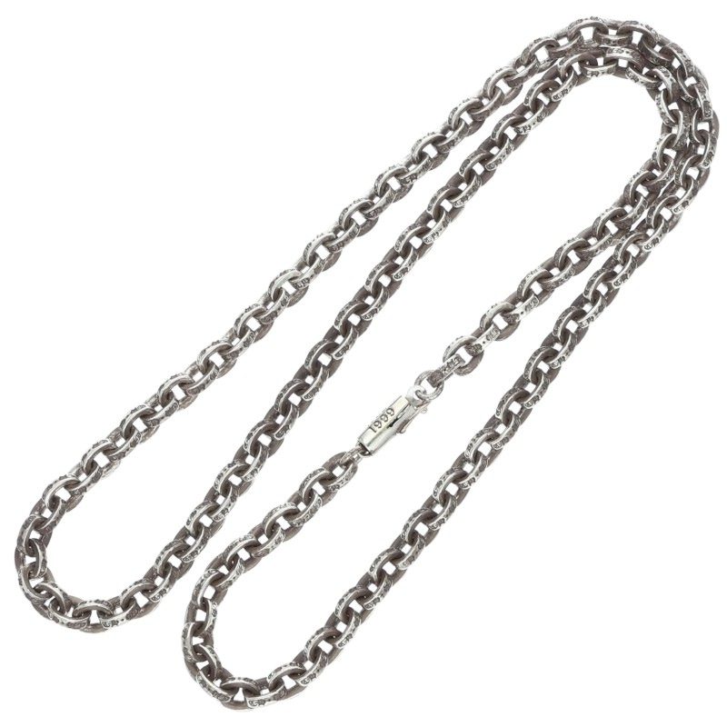Chrome Hearts Paper Chain Silver Necklace Size 20INCH