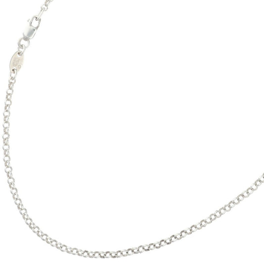 Chrome Hearts 925 Silver Roll Chain Necklace Size 16INCH