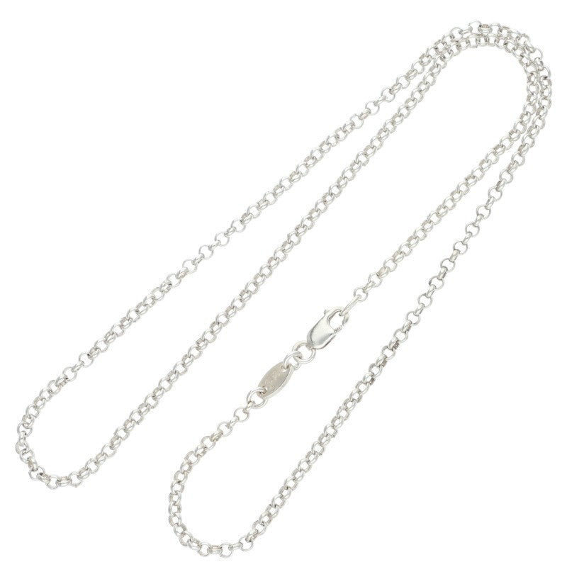 Chrome Hearts 925 Silver Roll Chain Necklace Size 16INCH