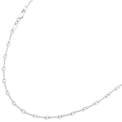 Chrome Hearts 18K White Gold Chain Necklace Size 16INCH