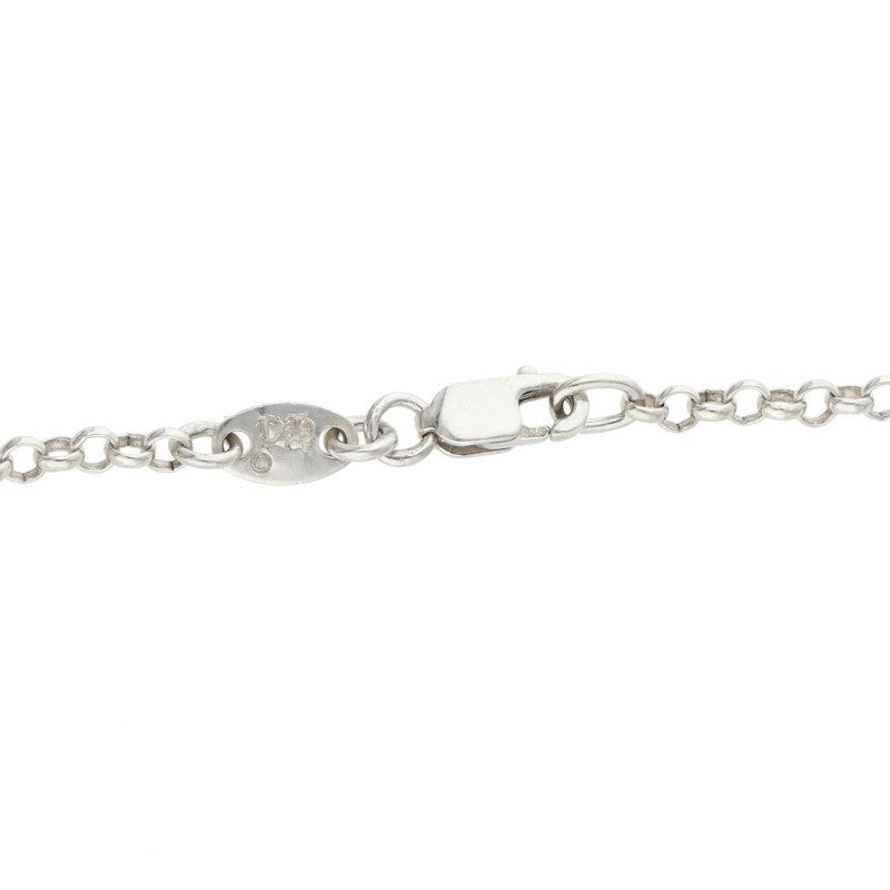 Chrome Hearts 925 Silver Roll Chain Necklace Size 18INCH