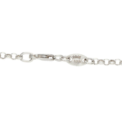 Chrome Hearts 925 Silver Roll Chain Necklace Size 18INCH