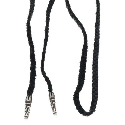 Chrome Hearts Scroll Leather Braid Necklace Size ONE SIZE