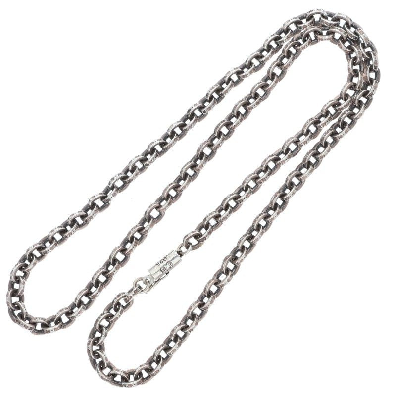 Chrome Hearts 925 Silver Paper Chain Necklace Size 20INCH