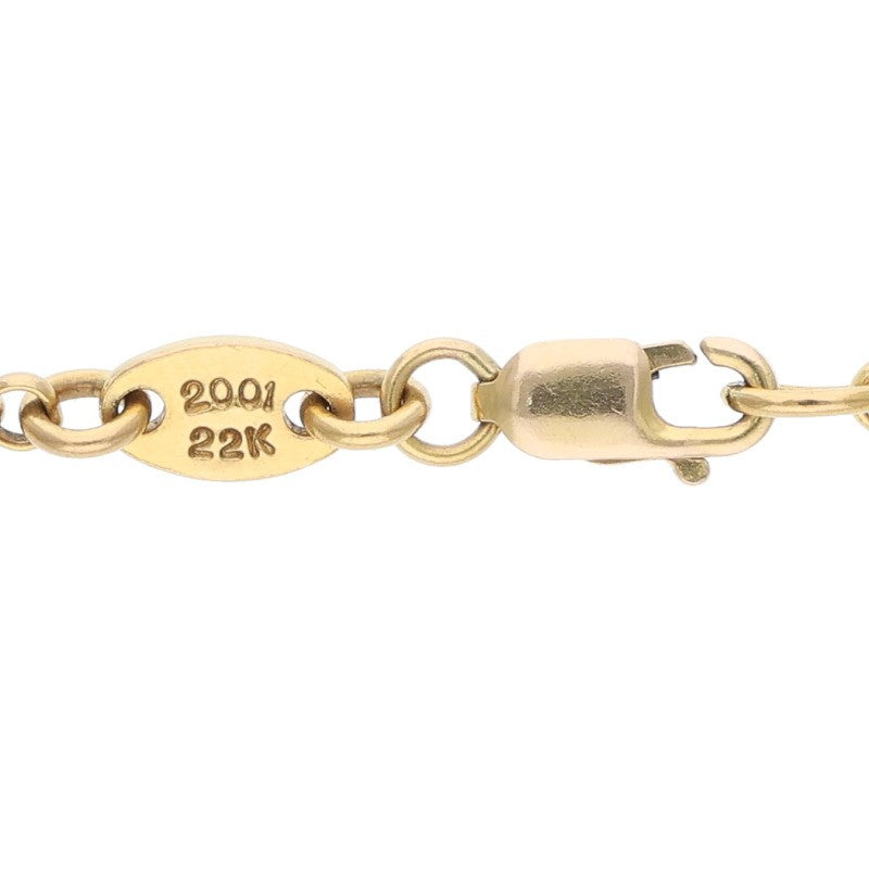 Chrome Hearts 22K Roll Chain Gold Necklace Size 18INCH