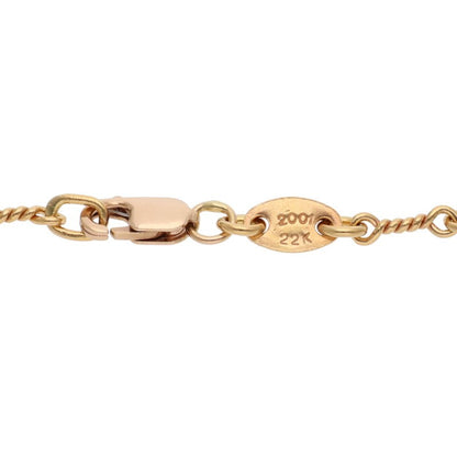 Chrome Hearts 22K Yellow Gold Chain Necklace Size 18INCH