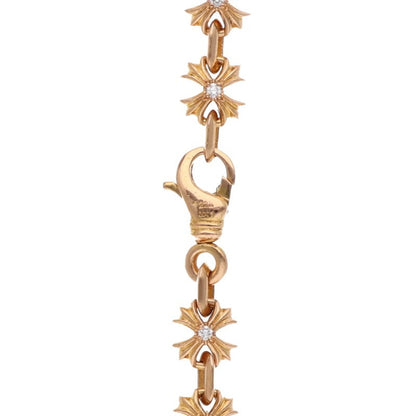 Chrome Hearts 22K Pave Diamond CH Gold Necklace Size 20INCH