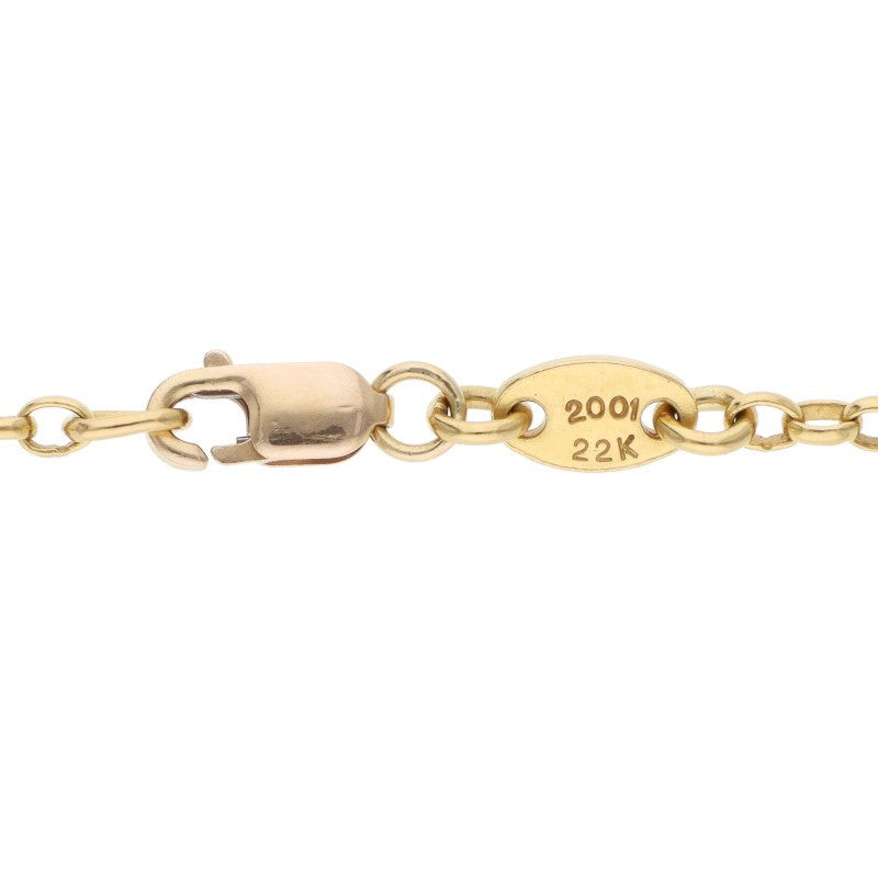 Chrome Hearts 22K Roll Chain Gold Necklace Size 20INCH