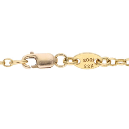 Chrome Hearts 22K Roll Chain Gold Necklace Size 20INCH