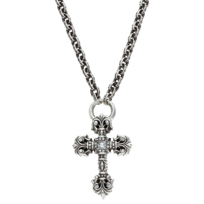 Chrome Hearts Filigree Cross XS Diamond Necklace Size 24INCH