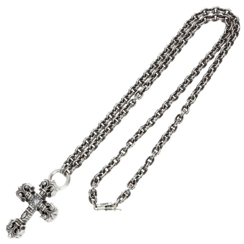 Chrome Hearts Filigree Cross XS Diamond Necklace Size 24INCH