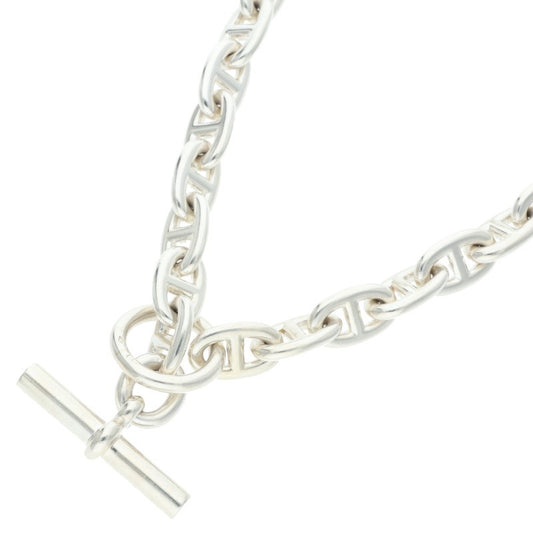 HERMES Chaine d'Ancre MM Silver Choker Necklace Size MM