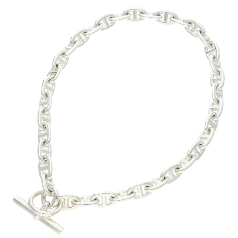 HERMES Chaine d'Ancre MM Silver Choker Necklace Size MM