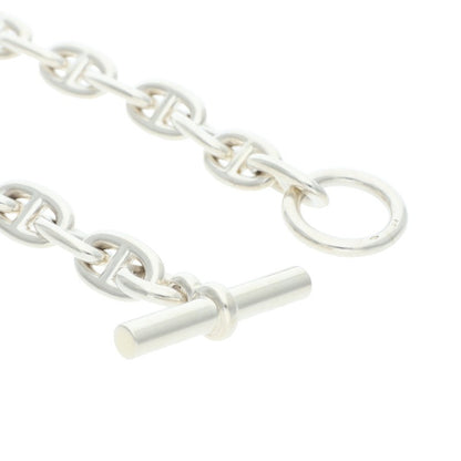 HERMES Chaine d'Ancre MM Silver Choker Necklace Size MM