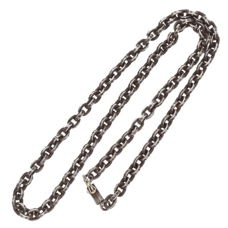 Chrome Hearts PAPER CHAIN 14K Silver Necklace Size 18INCH