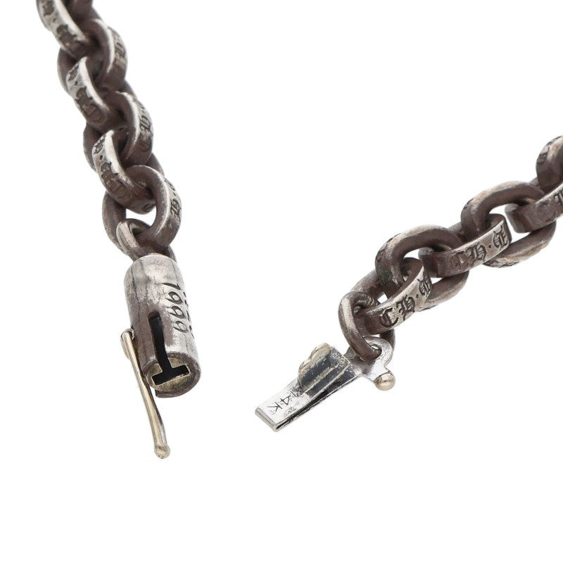 Chrome Hearts PAPER CHAIN 14K Silver Necklace Size 18INCH