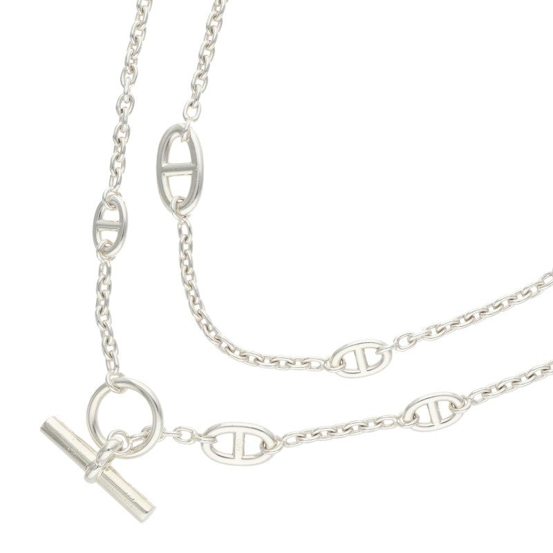 HERMES Farandole Silver Long Necklace Size 120