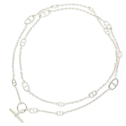 HERMES Farandole Silver Long Necklace Size 120