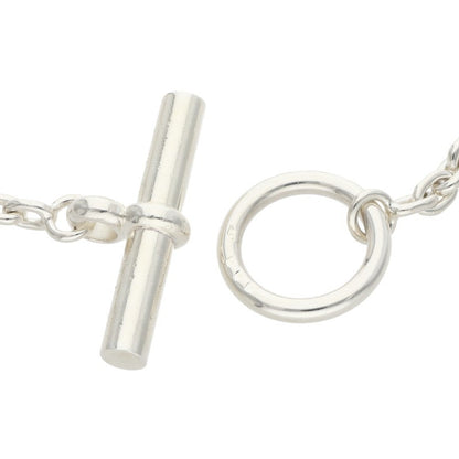 HERMES Farandole Silver Long Necklace Size 120