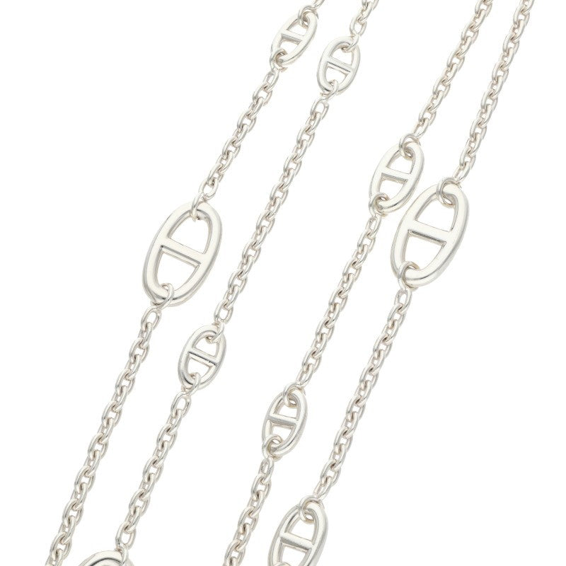 HERMES Farandole Silver Long Necklace Size 120